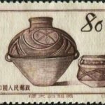 (4-1), Colored gallipot (New Stone Age), 8 fen, 36.5*22 mm