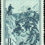 (2-2), Crossing snow mountain, 8 fen, 28*46 mm