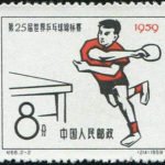 (2-2), 25th World table Tennis Championships, 8 fen, 29.5*24 mm