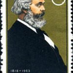 (3-1), Portrait of Marx, 8 fen, 27.5*48 mm