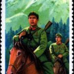 (6-6), Cavalry man of PLA, 8 fen, 31*52 mm