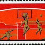 (5-1), Basketball, volleyball, football, table tennis and badminton, 8 fen, 60*27 mm