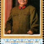 (6-6), Chairman Mao inspecting the large contingent of the proletarian Cultural Revolution, 8 fen, 31*52 mm