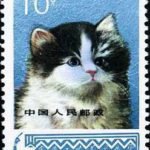 (10-4), Cat (embroidery), 10 fen, 30*40 mm