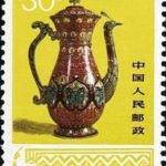 (10-6), Peafowl pot (cloisonne), 30 fen, 30*40 mm