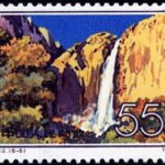 (6-5), Waterfall in Tianxiang, 55 fen, 40*30 mm