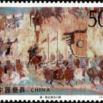 (4-3), Tang Dynasty, Zhangyichao Touring Picture, 50 fen, 54*40mm
