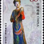(4-2), Maid Holding a Towel, 80 fen, 27*40 mm