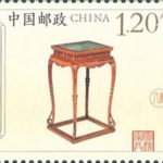 (4-3), Pear wood high waist square incense stand with stone surface (Ming Dynasty), 120 fen, 40 * 30 mm