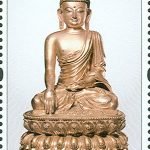 (6-3), Gilt-Bronze Sakyamuni Buddha (Ming Dynasty), 120 fen, 50 * 30 mm