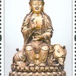 (6-6), Gilt-Bronze Samantabhadra Bodhisattva (Ming Dynasty), 120 fen, 50 * 30 mm