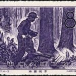 (4-3), Cutting with chain saw, 8 fen, 34*26.5 mm