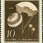 (4-3), Parachute jump, 10 fen, 24*28.5 mm