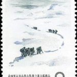 (5-2), China mountaineering team climbing Mt. Muztagata, 8 fen, 27.5*48 mm