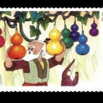 (6-1), Seven Calabashes with Seven Colours, 80 fen, 50 * 30 mm