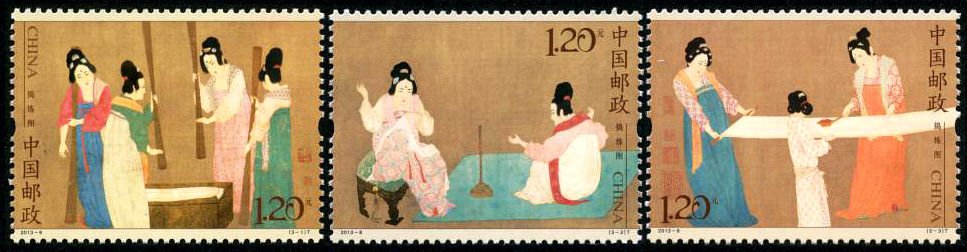 2013-08, Painting of Beating White Silk《捣练图》